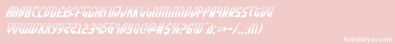 Zoneriderhalfital-fontti – valkoiset fontit vaaleanpunaisella taustalla