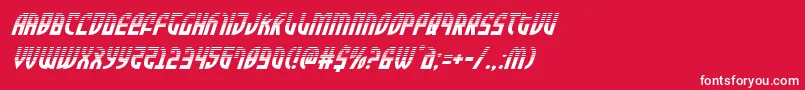 Zoneriderhalfital Font – White Fonts on Red Background