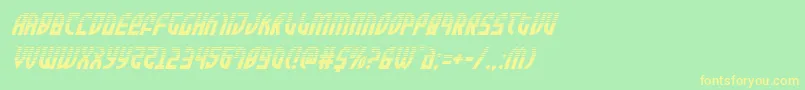 Zoneriderhalfital Font – Yellow Fonts on Green Background