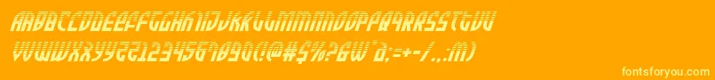 Zoneriderhalfital Font – Yellow Fonts on Orange Background