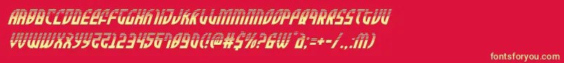 Zoneriderhalfital Font – Yellow Fonts on Red Background