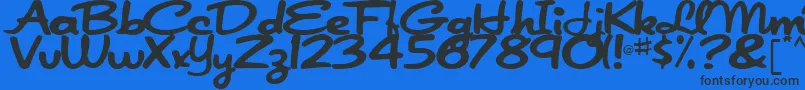 JapanRegular Font – Black Fonts on Blue Background