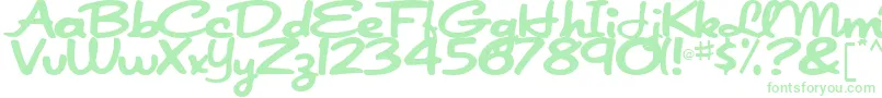 JapanRegular Font – Green Fonts on White Background