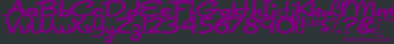 JapanRegular Font – Purple Fonts on Black Background
