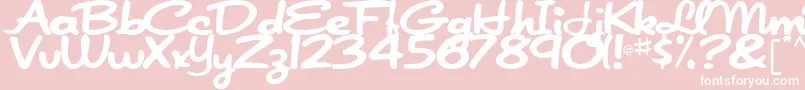 フォントJapanRegular – ピンクの背景に白い文字