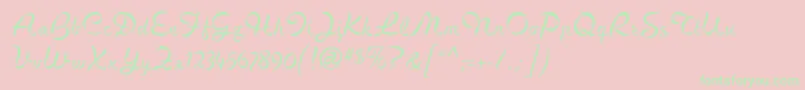 Cigno Font – Green Fonts on Pink Background