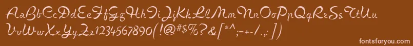 Cigno Font – Pink Fonts on Brown Background