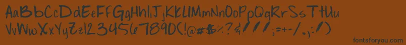 Sarabelle Font – Black Fonts on Brown Background
