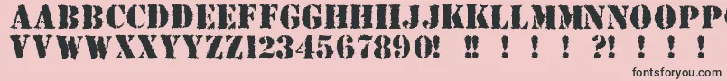 Due-Schriftart – Schwarze Schriften auf rosa Hintergrund