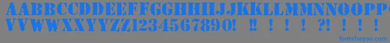 Due Font – Blue Fonts on Gray Background