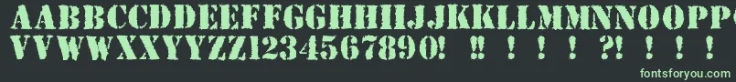 Due Font – Green Fonts on Black Background