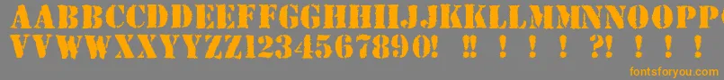Due Font – Orange Fonts on Gray Background