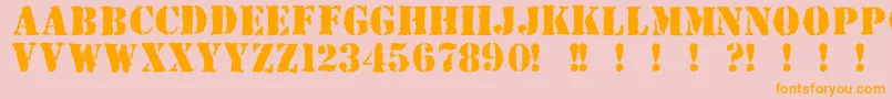 Due Font – Orange Fonts on Pink Background