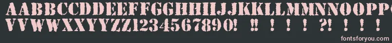 Due Font – Pink Fonts on Black Background