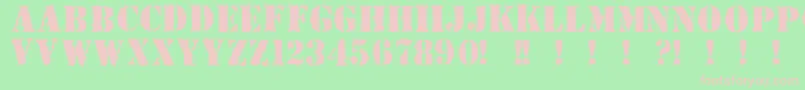 Due Font – Pink Fonts on Green Background