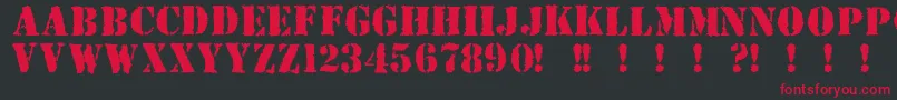 Due Font – Red Fonts on Black Background