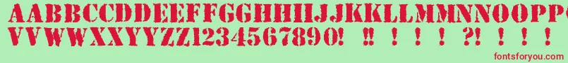 Шрифт Due – красные шрифты на зелёном фоне