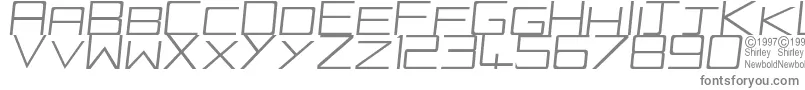 フォントVox1 – 白い背景に灰色の文字