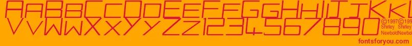 Vox1 Font – Red Fonts on Orange Background
