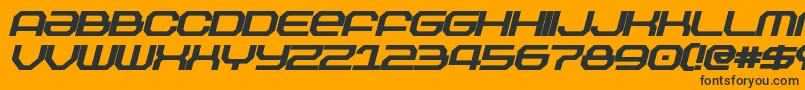 Шрифт OutlandBlackItalic – чёрные шрифты на оранжевом фоне