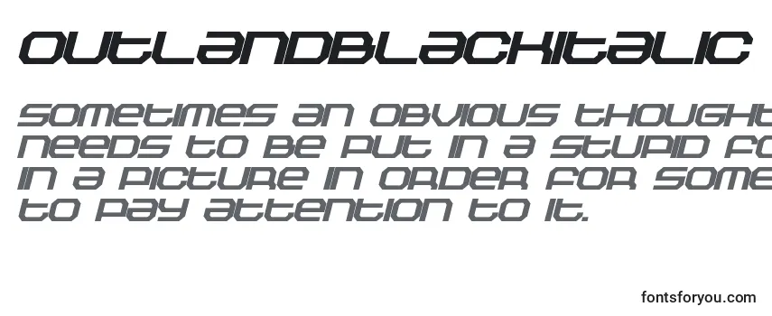 OutlandBlackItalic Font