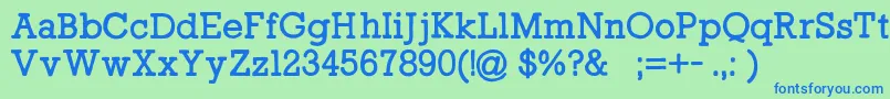 IamarockFreeForPersonalUseOnly Font – Blue Fonts on Green Background