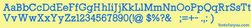 IamarockFreeForPersonalUseOnly Font – Blue Fonts on Yellow Background
