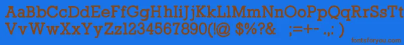IamarockFreeForPersonalUseOnly Font – Brown Fonts on Blue Background