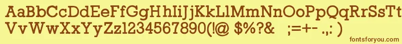 IamarockFreeForPersonalUseOnly Font – Brown Fonts on Yellow Background
