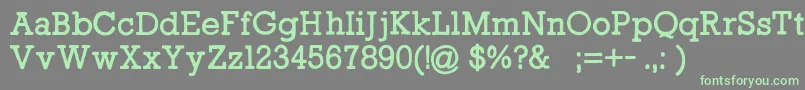 IamarockFreeForPersonalUseOnly Font – Green Fonts on Gray Background