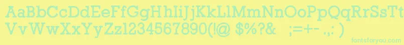 IamarockFreeForPersonalUseOnly Font – Green Fonts on Yellow Background