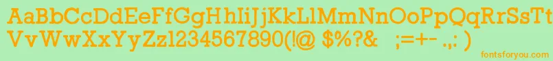 IamarockFreeForPersonalUseOnly Font – Orange Fonts on Green Background