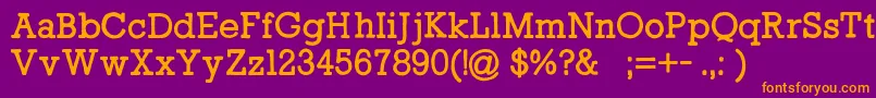 IamarockFreeForPersonalUseOnly Font – Orange Fonts on Purple Background