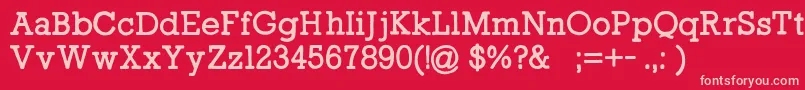 IamarockFreeForPersonalUseOnly Font – Pink Fonts on Red Background
