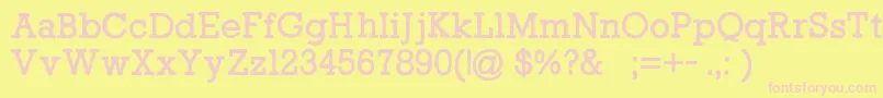 IamarockFreeForPersonalUseOnly Font – Pink Fonts on Yellow Background