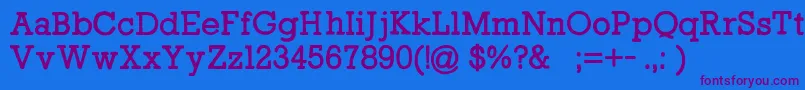 IamarockFreeForPersonalUseOnly Font – Purple Fonts on Blue Background
