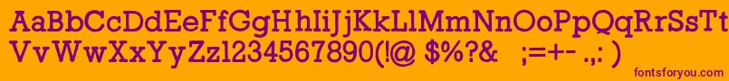 IamarockFreeForPersonalUseOnly Font – Purple Fonts on Orange Background