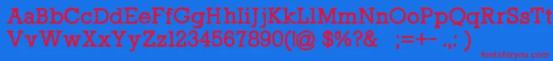IamarockFreeForPersonalUseOnly Font – Red Fonts on Blue Background