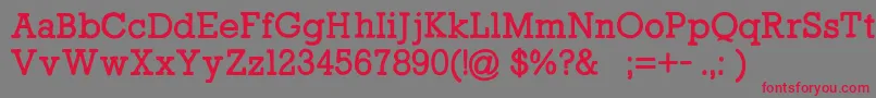 IamarockFreeForPersonalUseOnly Font – Red Fonts on Gray Background