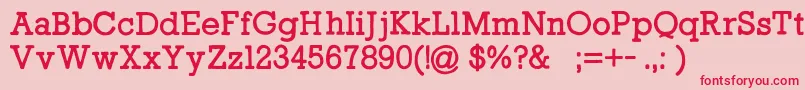 IamarockFreeForPersonalUseOnly Font – Red Fonts on Pink Background