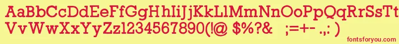 IamarockFreeForPersonalUseOnly Font – Red Fonts on Yellow Background