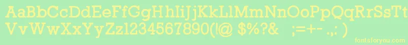 IamarockFreeForPersonalUseOnly Font – Yellow Fonts on Green Background