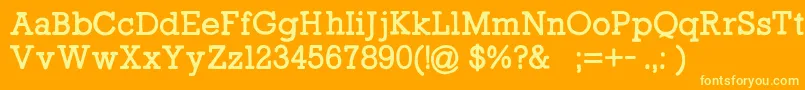 IamarockFreeForPersonalUseOnly Font – Yellow Fonts on Orange Background