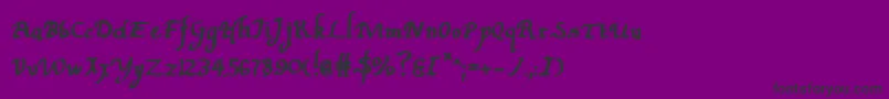 Шрифт Valleyforgeb – чёрные шрифты на фиолетовом фоне