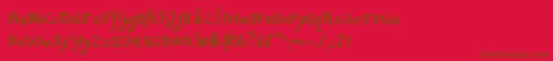 Valleyforgeb Font – Brown Fonts on Red Background