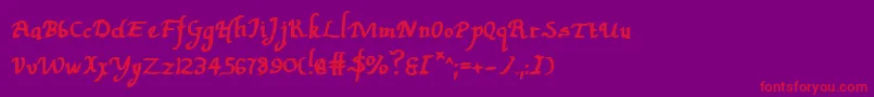 Valleyforgeb Font – Red Fonts on Purple Background