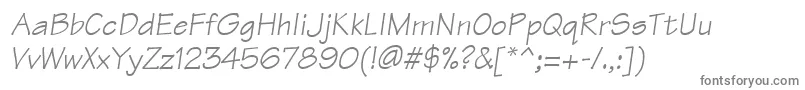 ManualSsiItalic Font – Gray Fonts on White Background