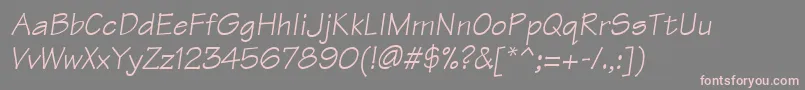 ManualSsiItalic Font – Pink Fonts on Gray Background