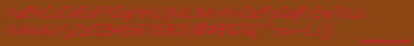 ManualSsiItalic Font – Red Fonts on Brown Background
