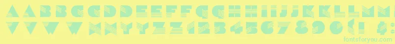 Sinaloac Font – Green Fonts on Yellow Background